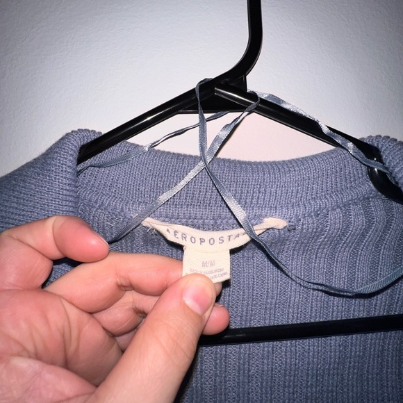 AÉROPOSTALE - Long sleeves crossover top (Blue, Size M) - Picture 3 of 5
